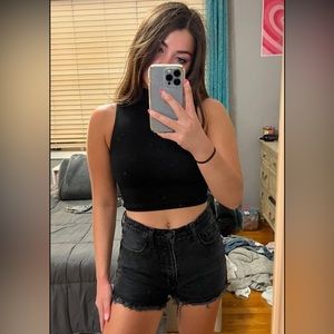 Lucky Brand Black Denim Shorts